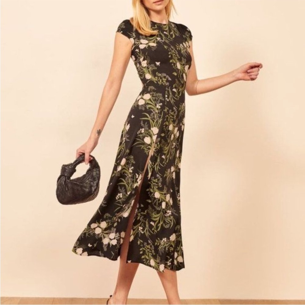 Reformation black floral dress. Great condition worn once.